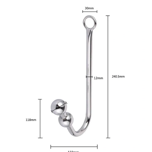 Anal Hooks Collar and 5334 Hook Cuffs with Anal Beaded Elegant 0914